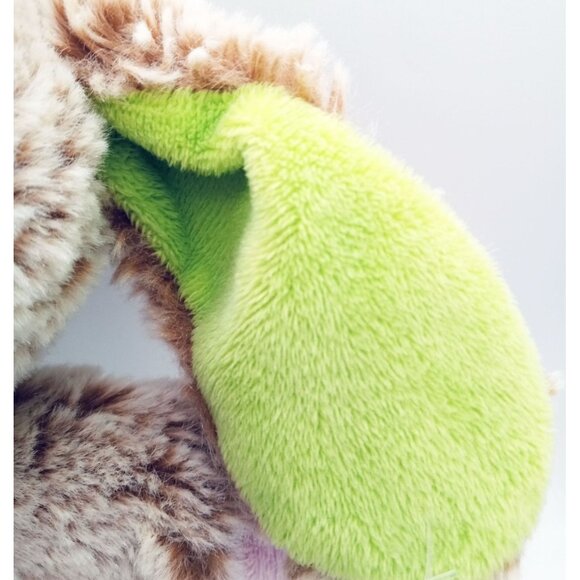 Bunny Plush Kellytoy Light Brown Stuffed Animal Colorful Paws Ears Easter 12 In - Picture 4 of 15